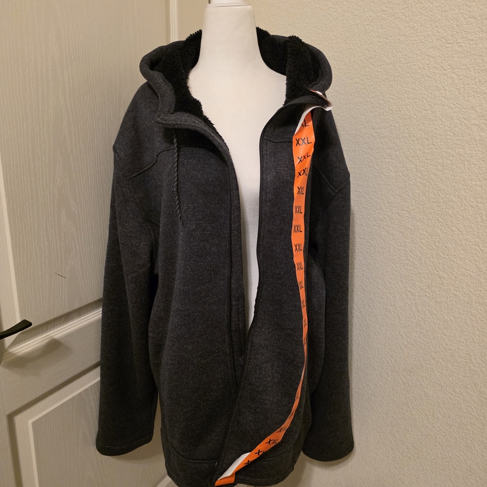 Rugged Elements Charcoal Zip-Up Men's Sweater